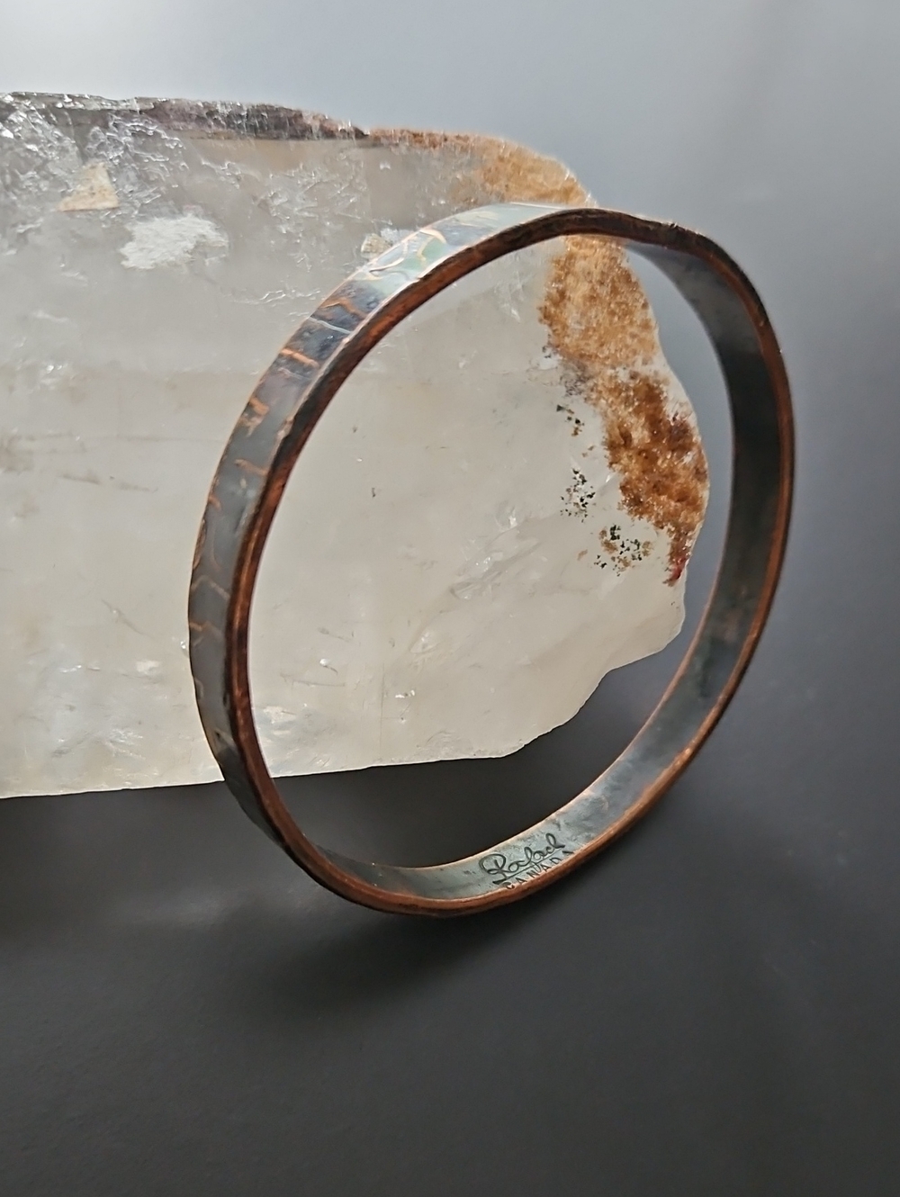 Vintage Rafael Alfandary Modernist Vintage Copper Bangle Bracelet Mid-Century